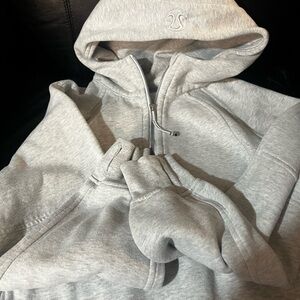 lululemon athletica Light Gray Half-Zip Hoodie